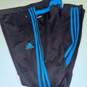 Adidas Black Pants with Blue Accents